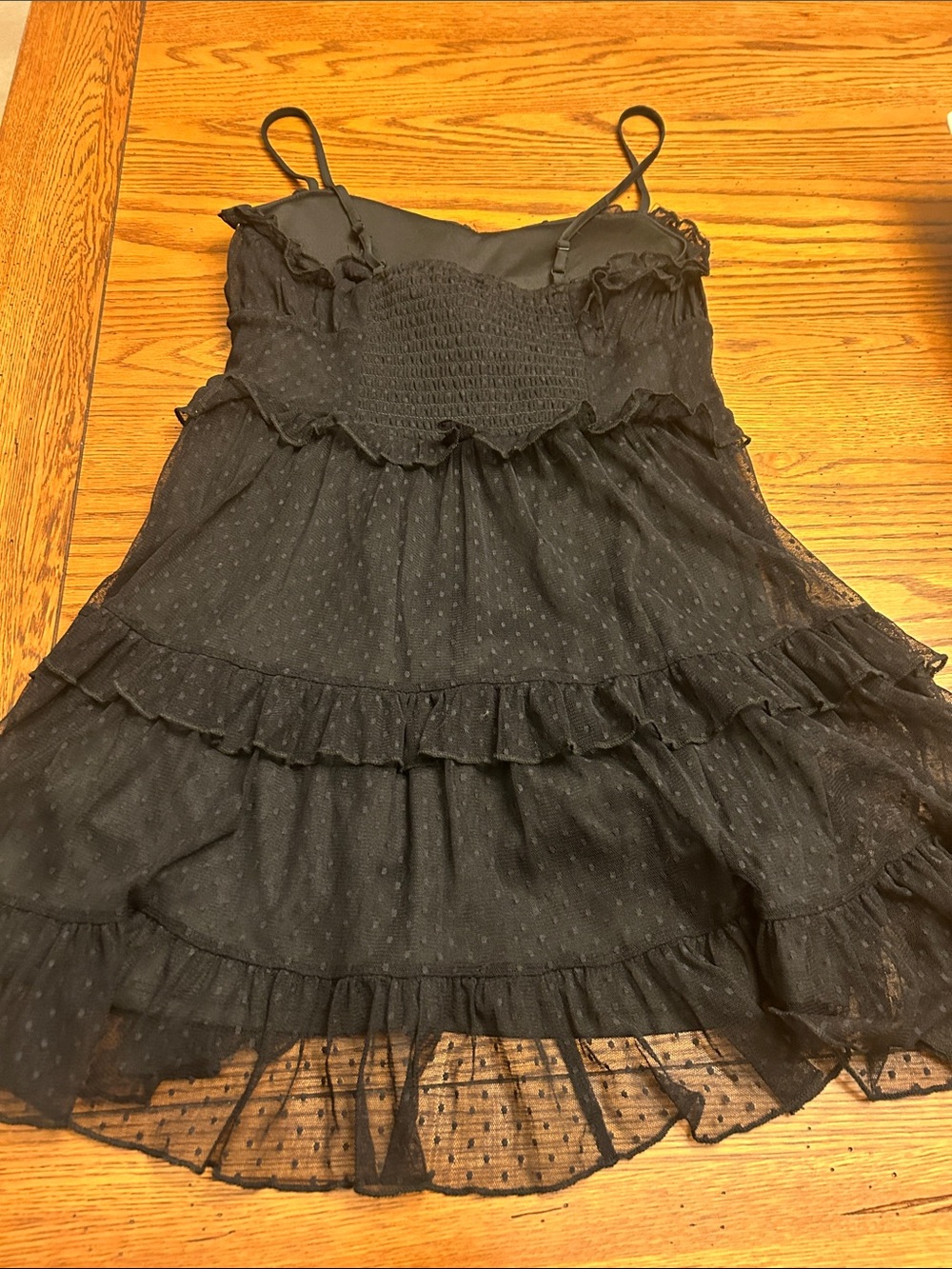 wild fable Black Ruffled Tiered Mini Dress/2 - Picture 3 of 6